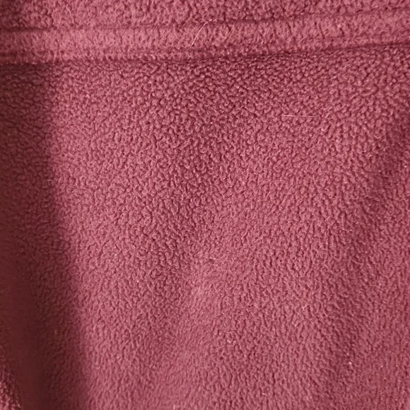 L.L. Bean Zip Up Burgundy Fleece XLT - Picture 4 of 8